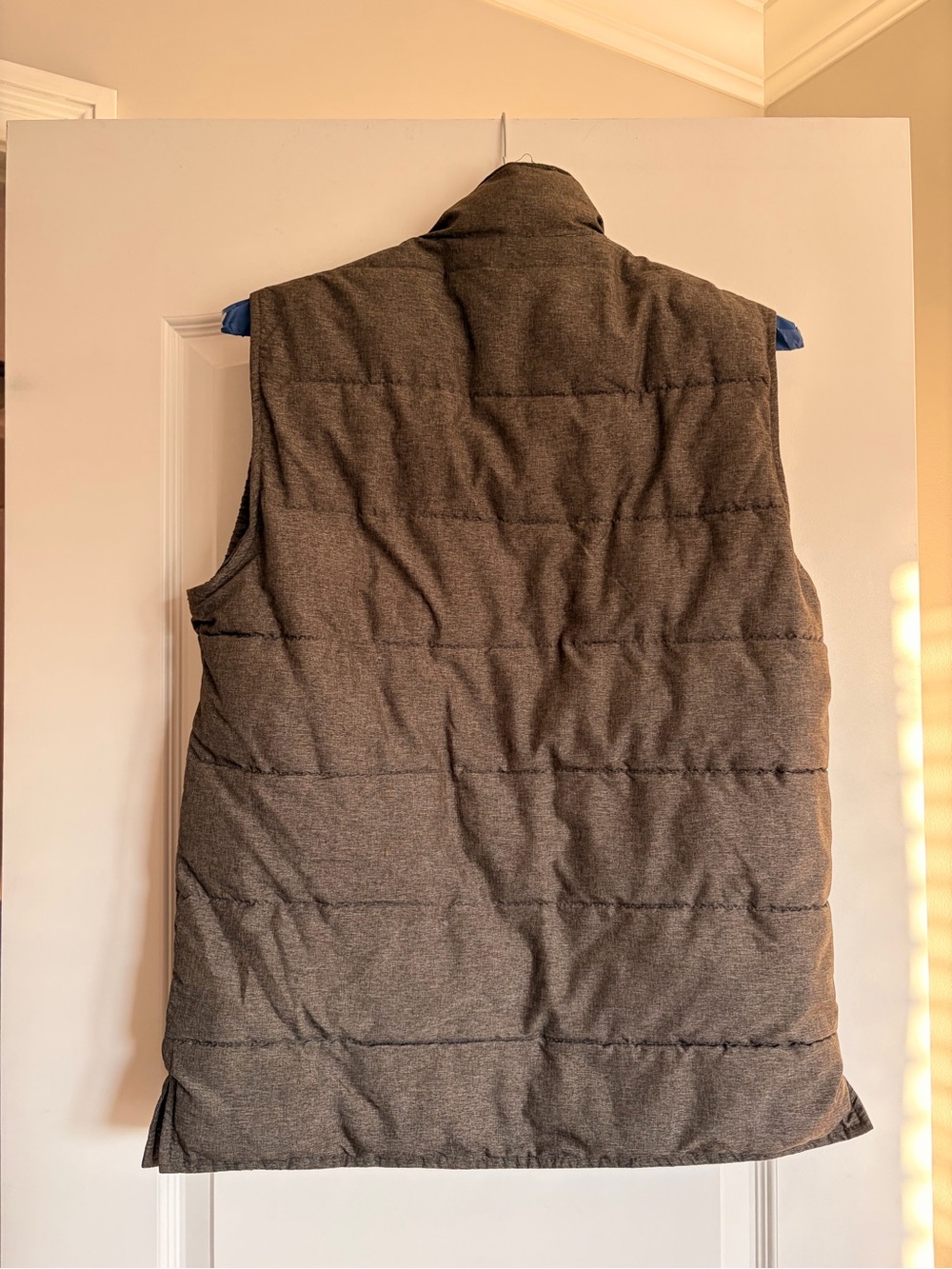 Tasso Elba Quilted Puffer Vest Brown Plaid Lining Utility Outdoor Size S Men’s - Picture 4 of 6
